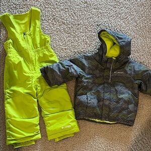 Columbia Youth Lime Green and Black Winter Set